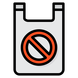 No plastic bags icon