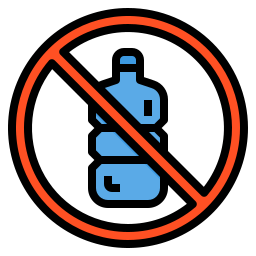 No plastic bottles icon