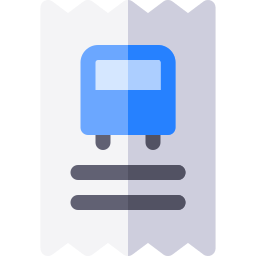 Bus ticket icon