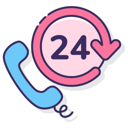 24 hours support icon