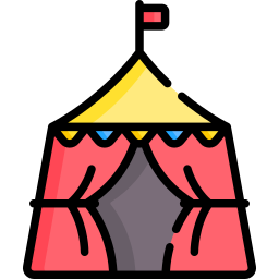 Circus tent icon