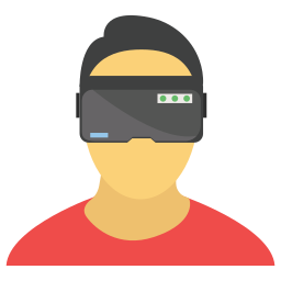 Virtual reality glasses icon