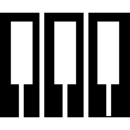 Music piano keys icon