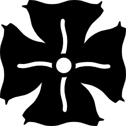 Flower with four petals and white details variant icon