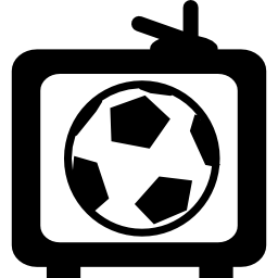 voetbalwedstrijd op tv icoon