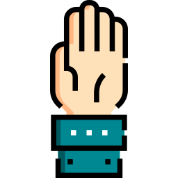 Raising hand icon