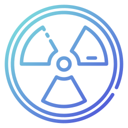 segno di radiazioni icona