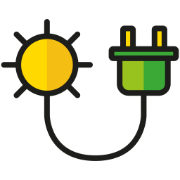 Sun energy icon