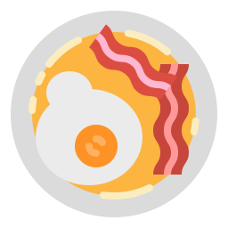 ovo e bacon Ícone