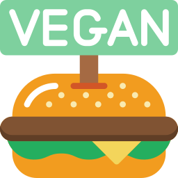 hamburger vegano icona