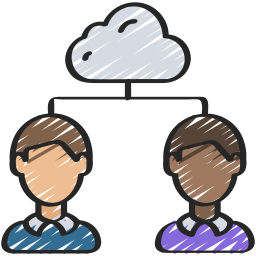 Cloud sharing icon