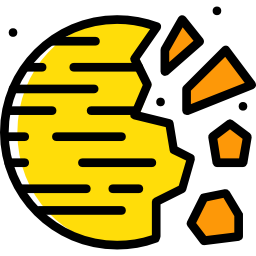 zerstörter planet icon