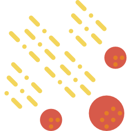 pioggia di meteoriti icona