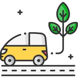 Eco car icon