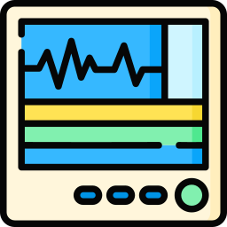 monitor ecg icona