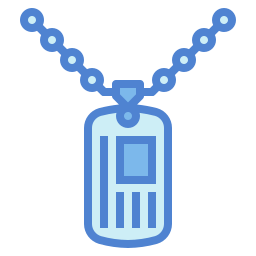 Army dog tag icon