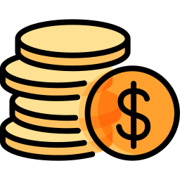 Dollar coins icon