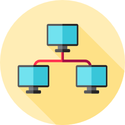 la mise en réseau Icône