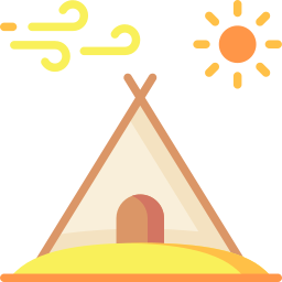 Camping tent icon