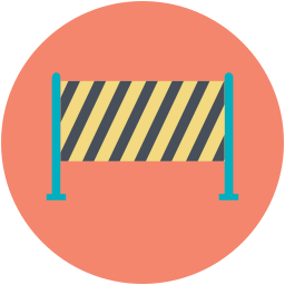 Road barrier icon