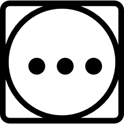 Washing symbol of three dots in a circle inside a square icon