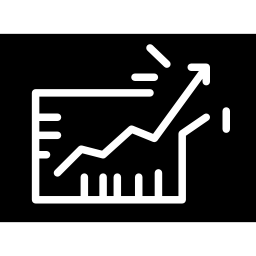 wykres wzrostu biznesu ikona