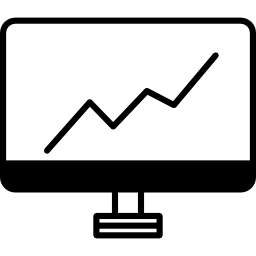 relatório de negócios com crescimento Ícone