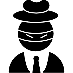 Scarecrow head wearing business attire icon