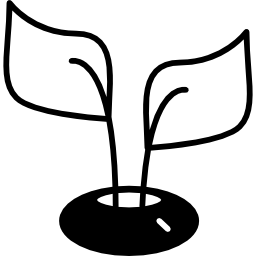 Plant leaves in a jar icon