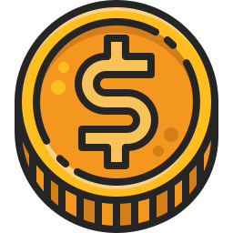 Dollar coin icon