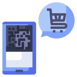 Mobile shopping icon