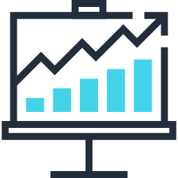 graphique en ligne Icône