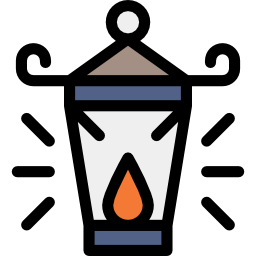 Oil lamp icon