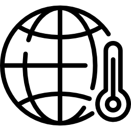 il riscaldamento globale icona