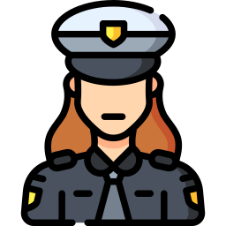 femme policier Icône