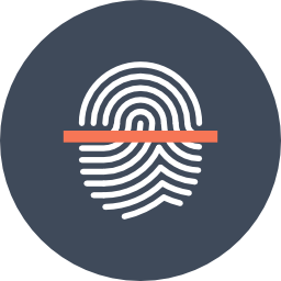 Fingerprint scan icon