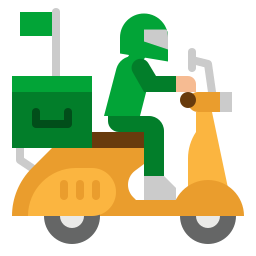 Delivery man icon