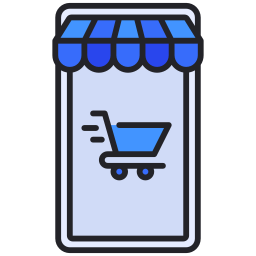 Shopping online icon