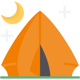 Camping tent icon