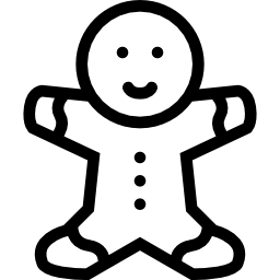 Gingerbread man icon