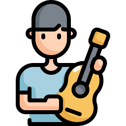 Guitar player icon