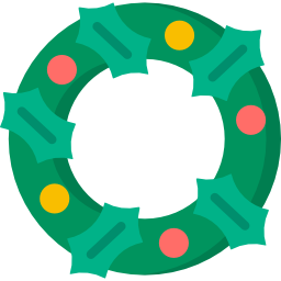 Christmas wreath icon