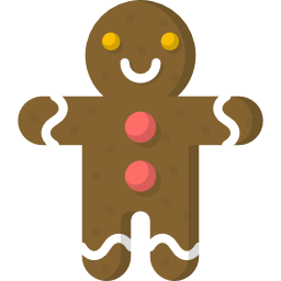 Gingerbread man icon