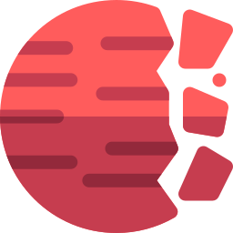 zerstörter planet icon