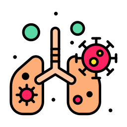 Infected lungs icon