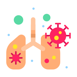 geïnfecteerde longen icoon