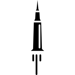 Syringe in vertical position icon