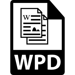 símbolo de formato de arquivo wpd Ícone