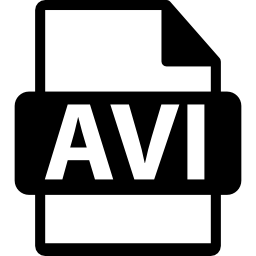 Avi video file format symbol icon