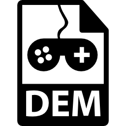 DEM file format symbol icon